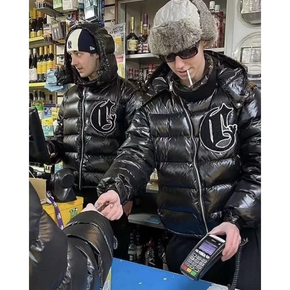 Crtzstarz Skateboard Street Deconstruct Detachable Crow Down jacket Outwear Cotton Clothing 2