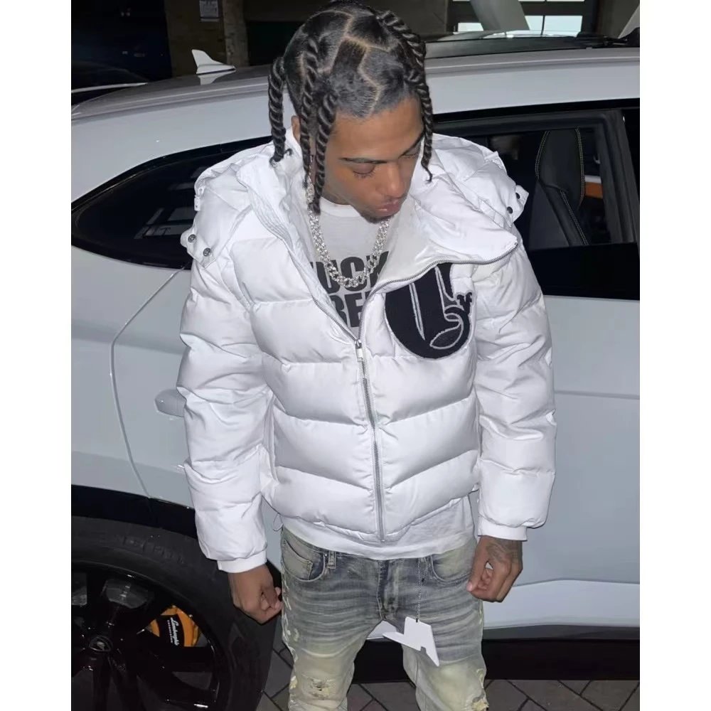 Crtzstarz Skateboard Street Deconstruct Detachable Crow Down jacket Outwear Cotton Clothing