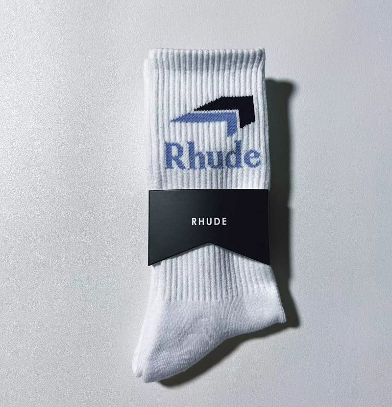 RHUDE 2023 NEW SOCK 黑浅蓝箭头 毛巾袜 1：1