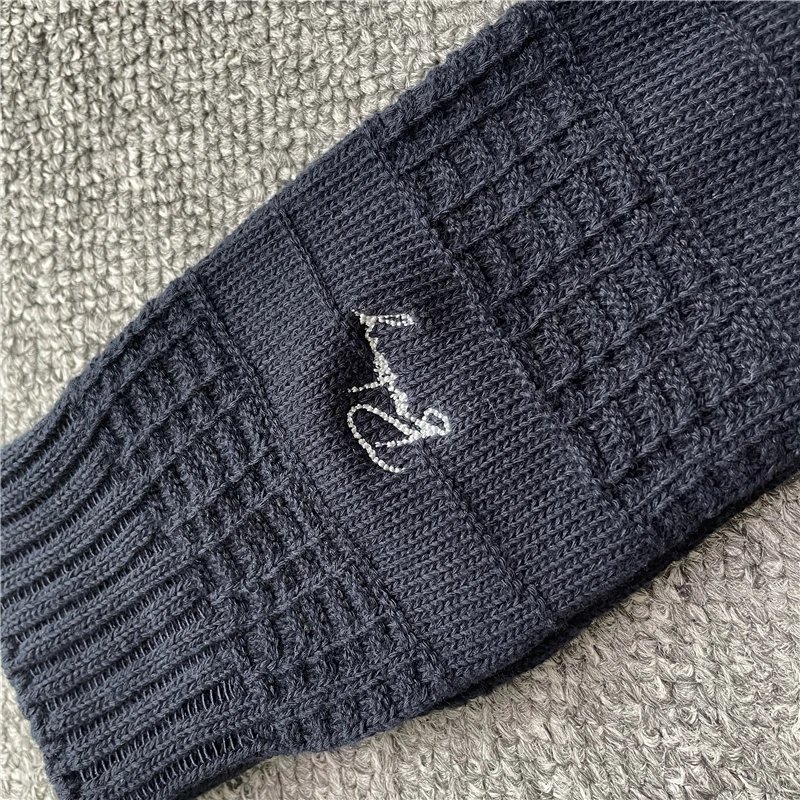 Burberry Signature Embroidered Ribbed Socks Black - 3