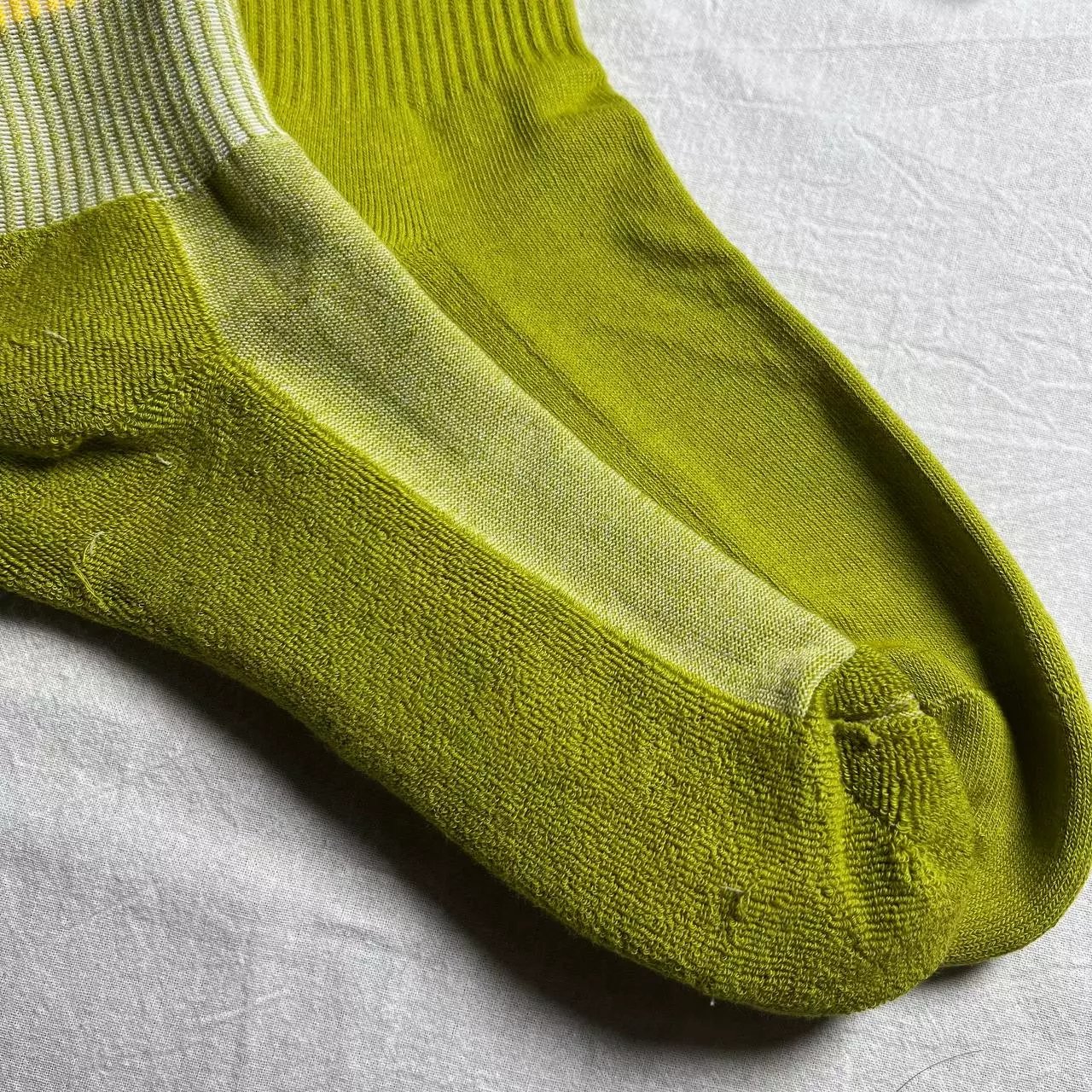 Corteiz Striped Crew Socks Red Yellow Cream Socks - 13