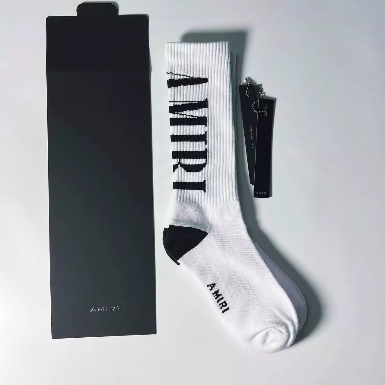 AMIRI Ribbed Logo Crew Socks