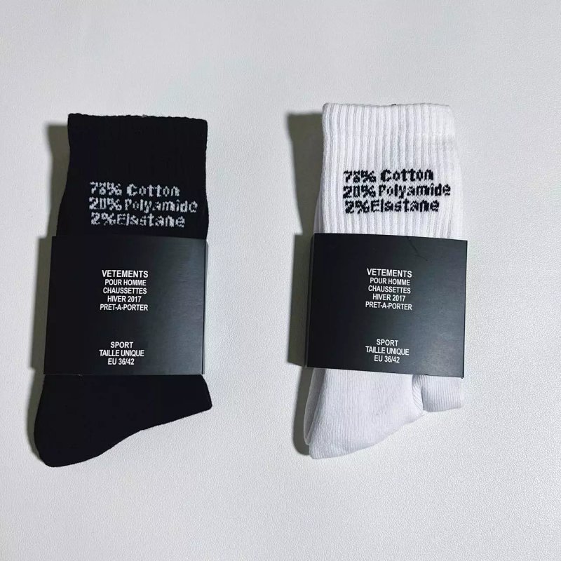 Vetements percentage socks 百分比袜子