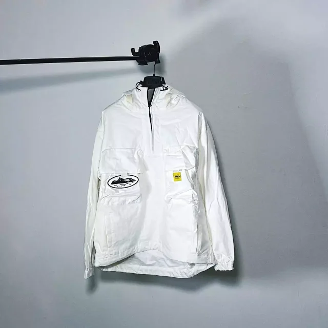 Corteiz Jackets Hooded Half-Zip Cargo Pocket Jacket product detail image 1