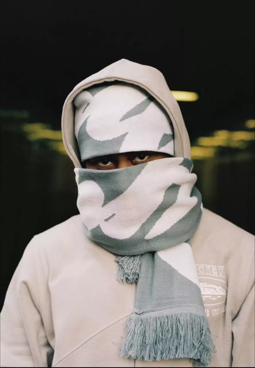 Abstract Camo Knit Scarf [1 st