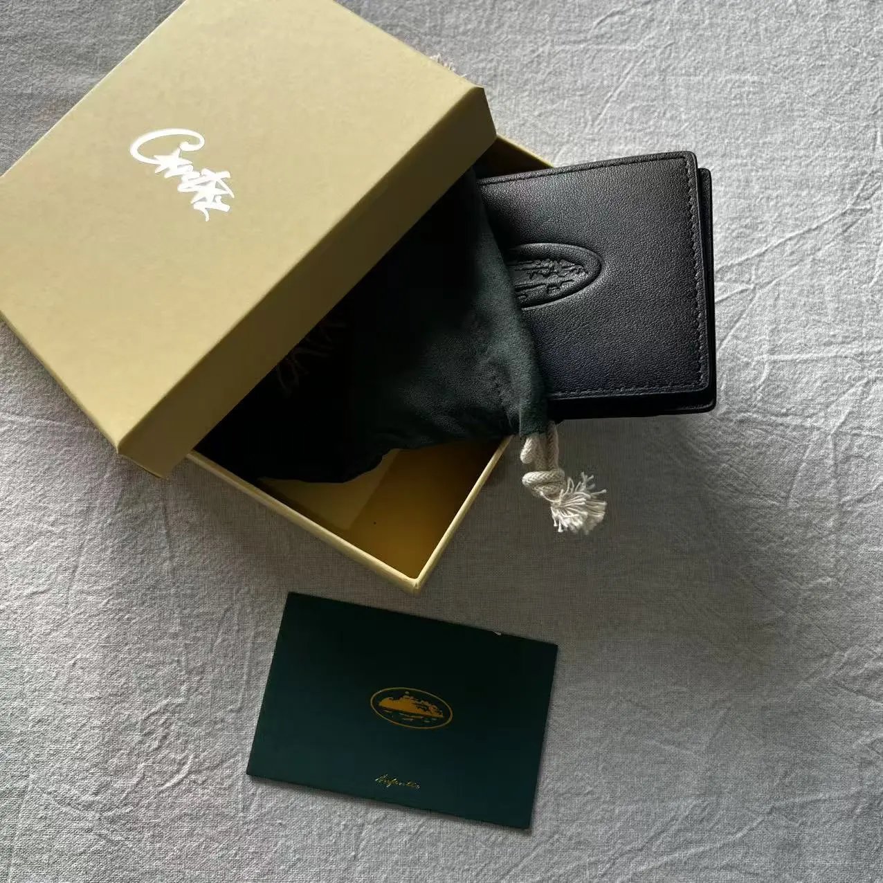 Corteiz Alcatraz Island Card Holder Leather Black