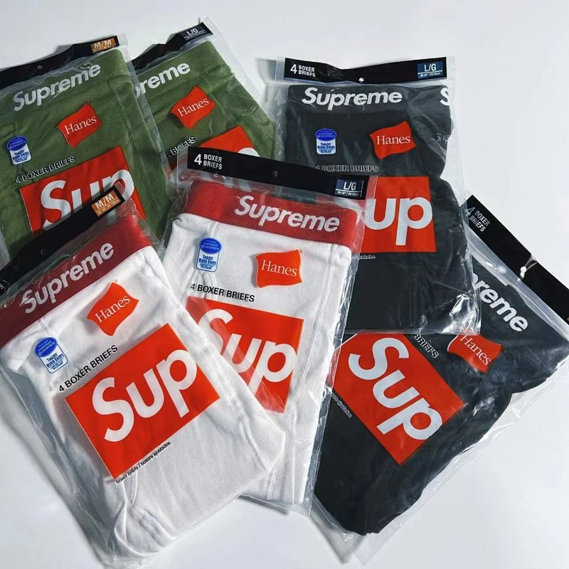 SU* Hanes Boxer Briefs (black/red/white) 腰果花三色