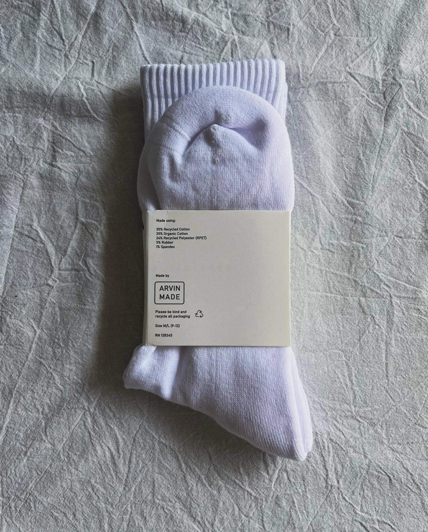 Gallery Dept Crew Sock Long Black and White Socks - 5