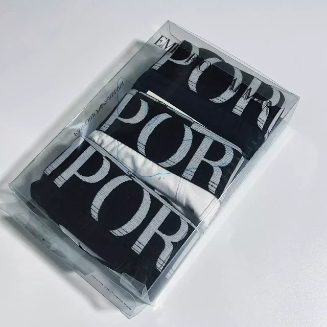 Emporio Armani Underwear Eagle Stretch Cotton Trunks, 3-Pack product detail image 2