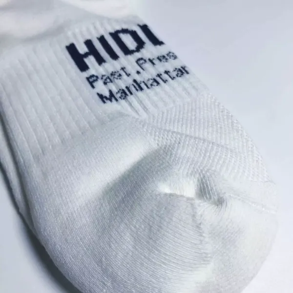 hA. Butterfly Logo Crew Socks White - 7