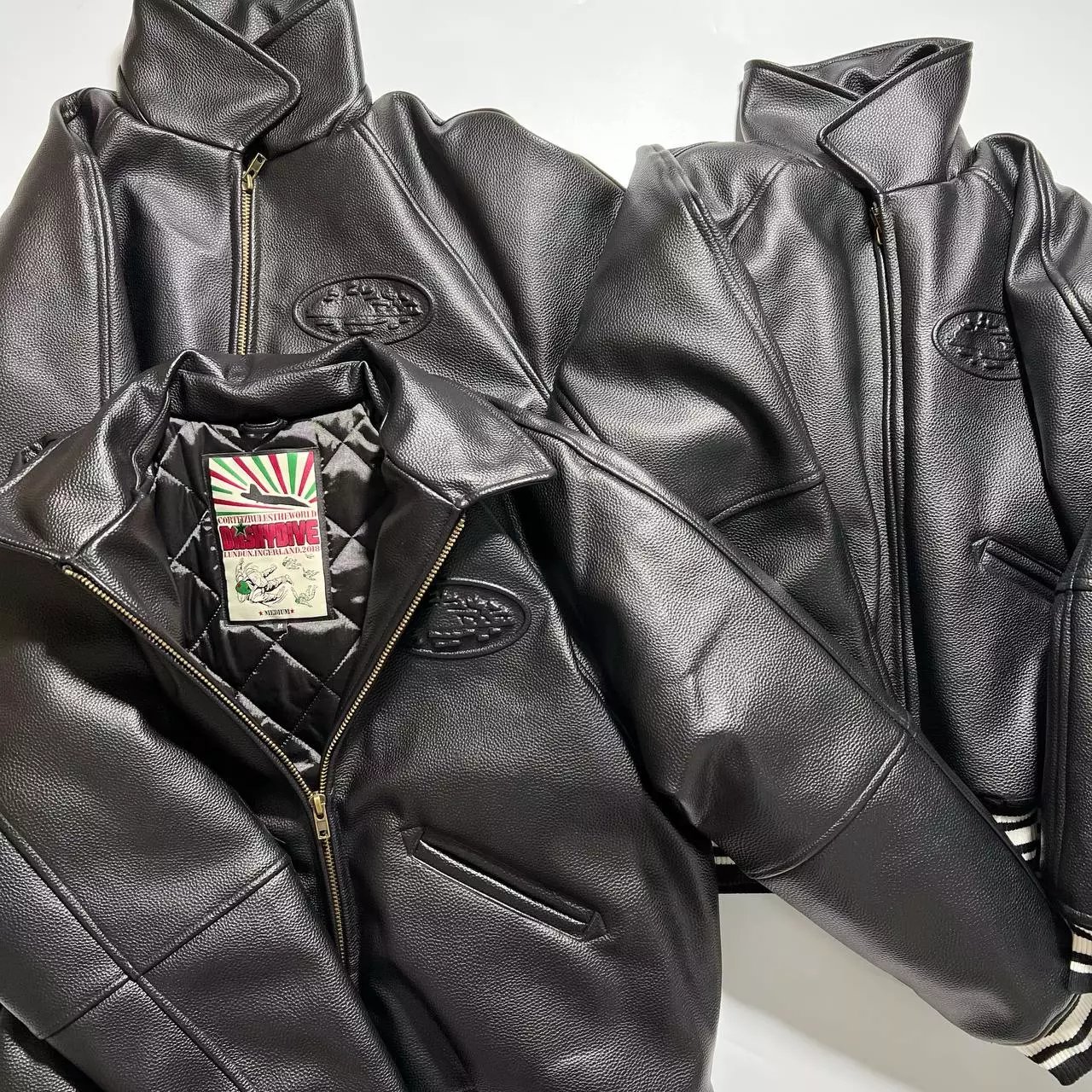 crtz corteiz leather jacket——