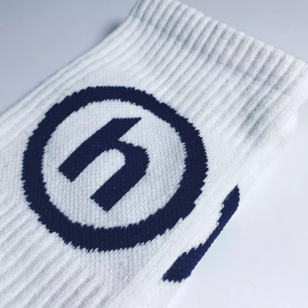 hA. Butterfly Logo Crew Socks White - 6