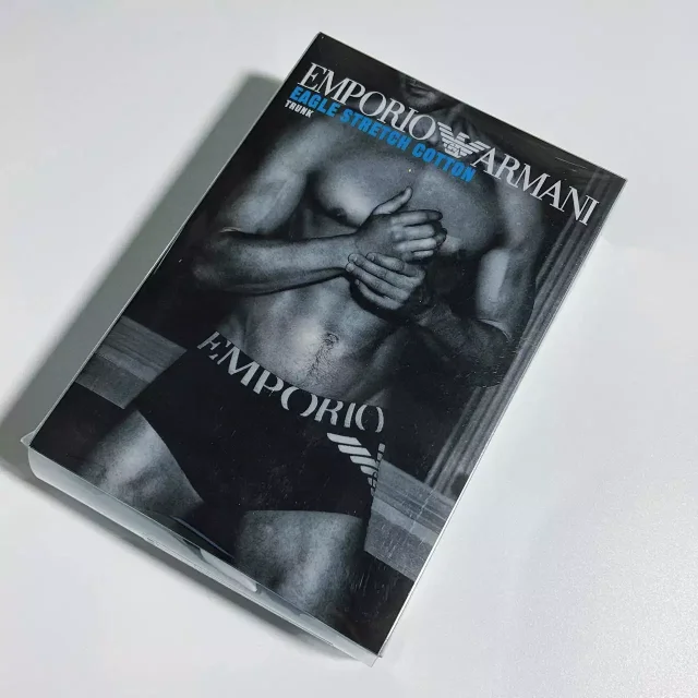 Emporio Armani Underwear Eagle Stretch Cotton Trunks, 3-Pack product detail image 3