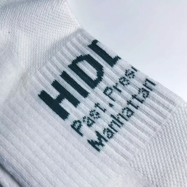 hA. Butterfly Logo Crew Socks White - 12
