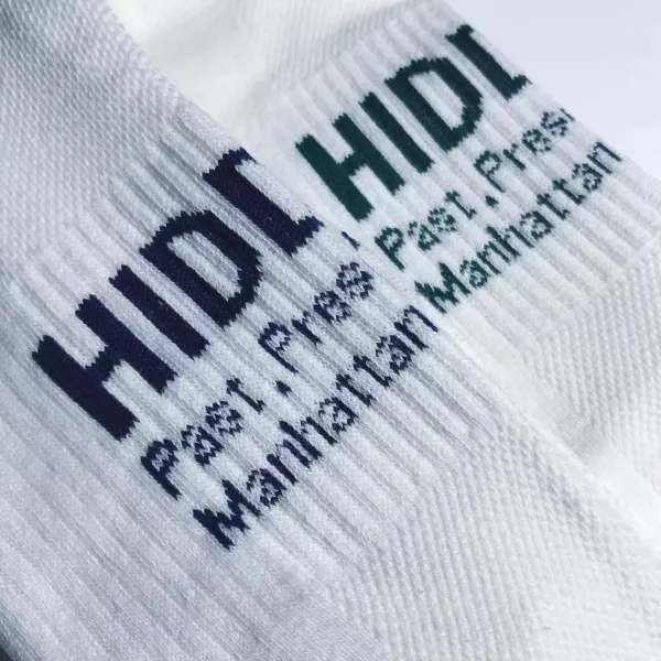 hA. Butterfly Logo Crew Socks White - 13