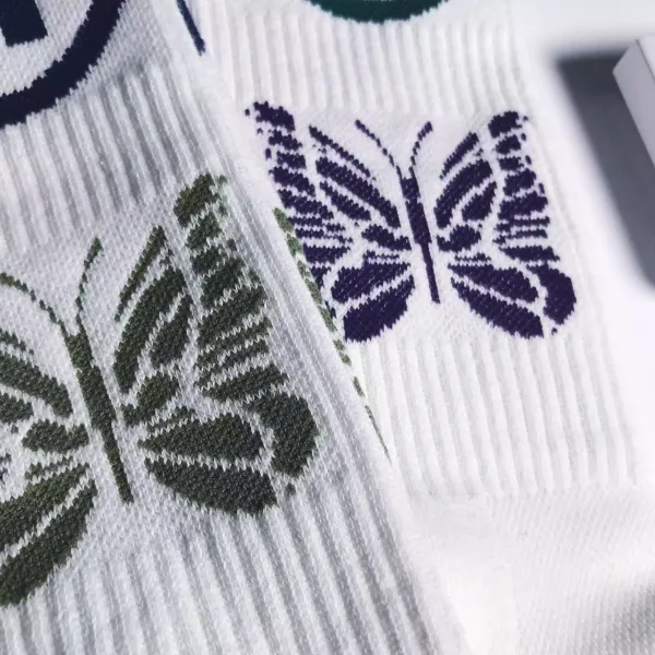 hA. Butterfly Logo Crew Socks White - 14
