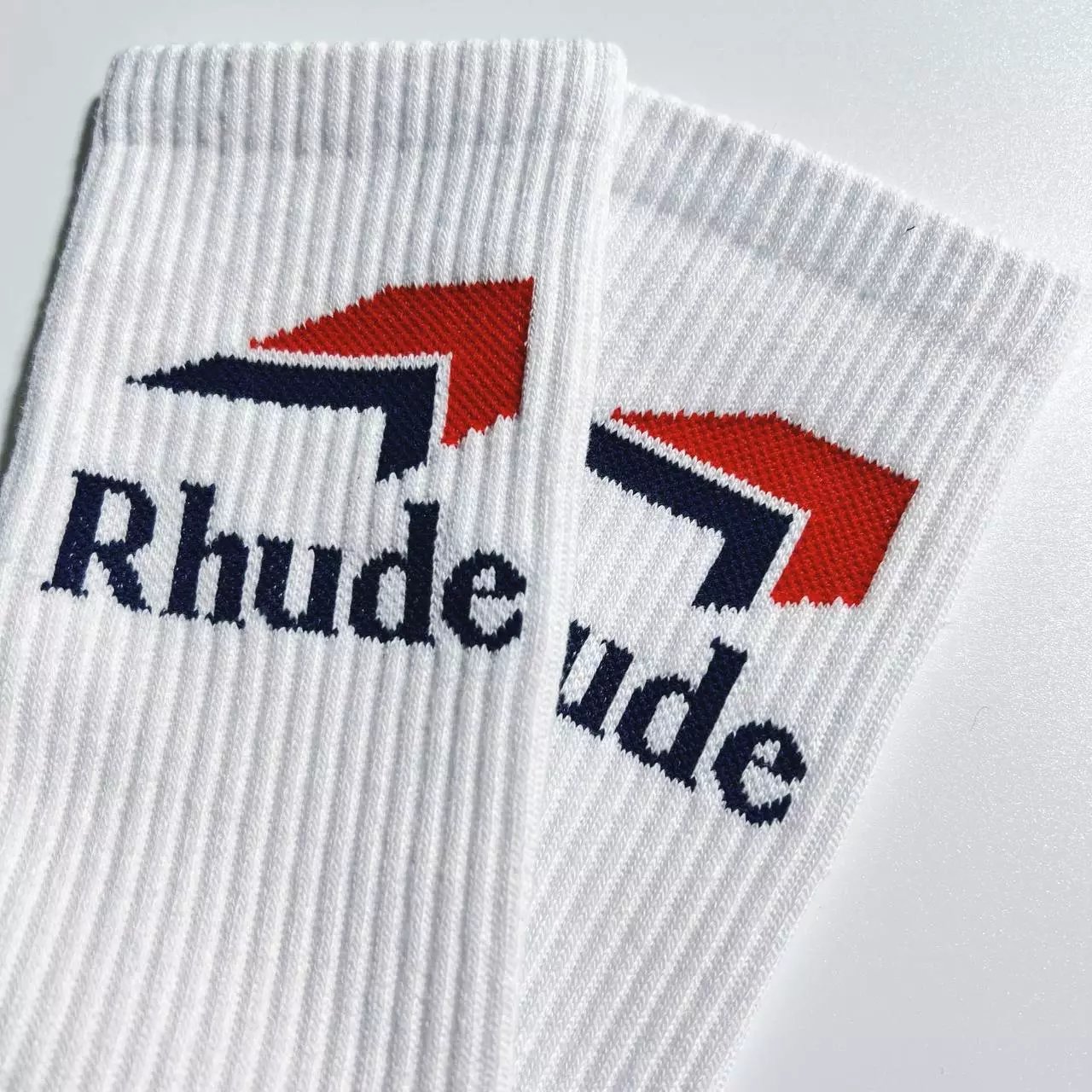 HO00021  rhude红蓝箭头-毛巾袜
