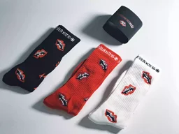 thumbnail for Chrome hearts socks European and American new socks women's red lips mid-tube socks piles of socks Internet celebrity Chen Tai same style trendy outfit