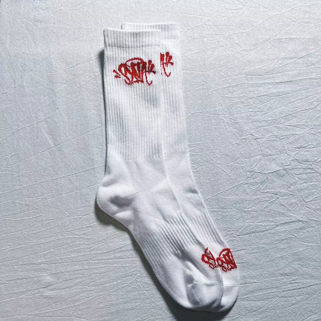 Design Sock with Graffiti Logo Black Socks - 8