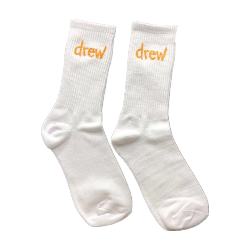 Drew House Drew Logo Crew Socks White - 5