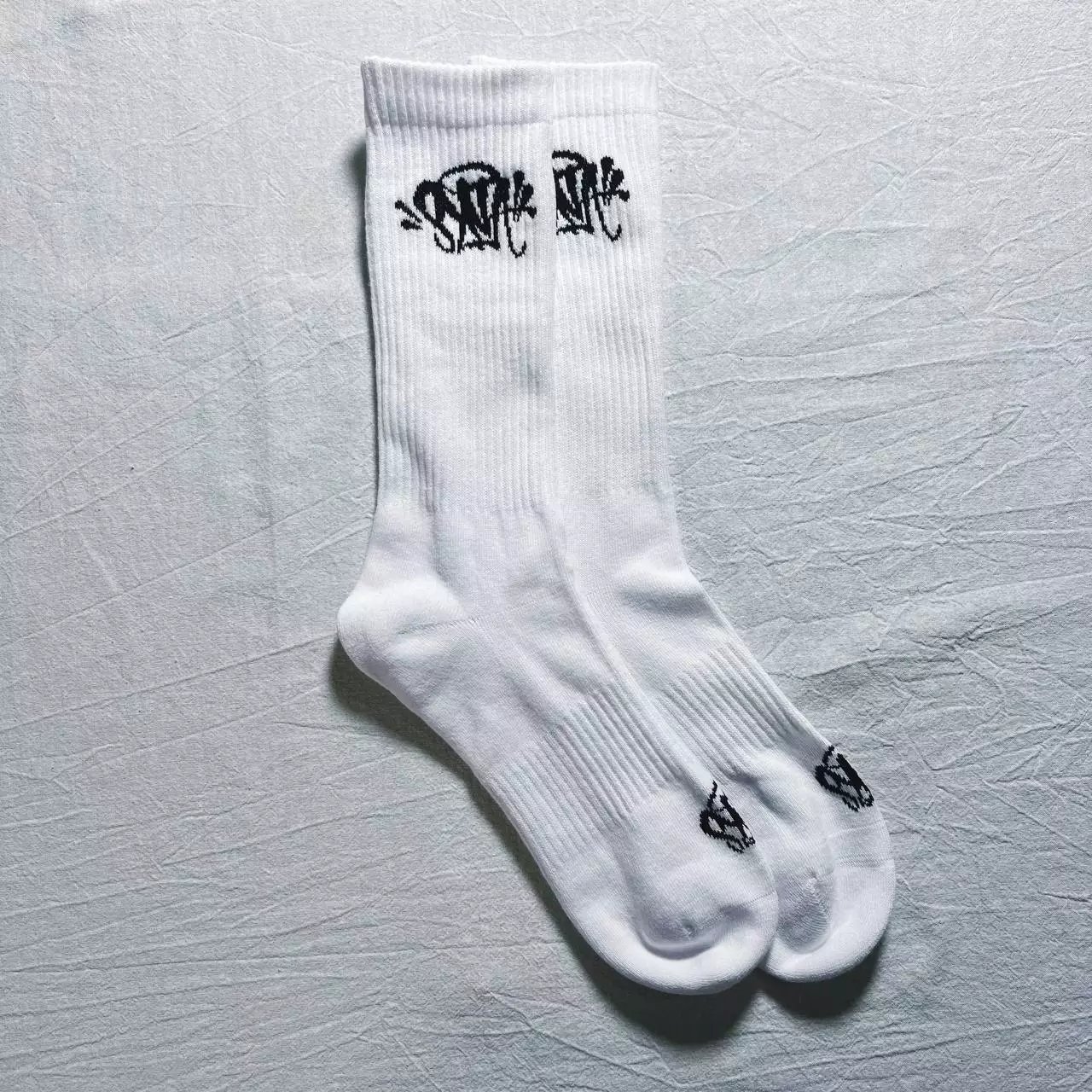 Design Sock with Graffiti Logo Black Socks - 9
