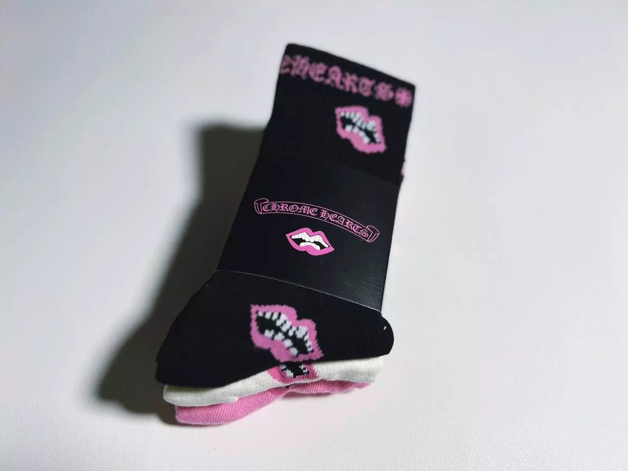 Chrome Hearts Lips Socks