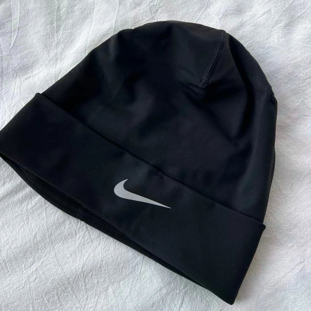 夜里可可反光 瓜皮帽 黑色