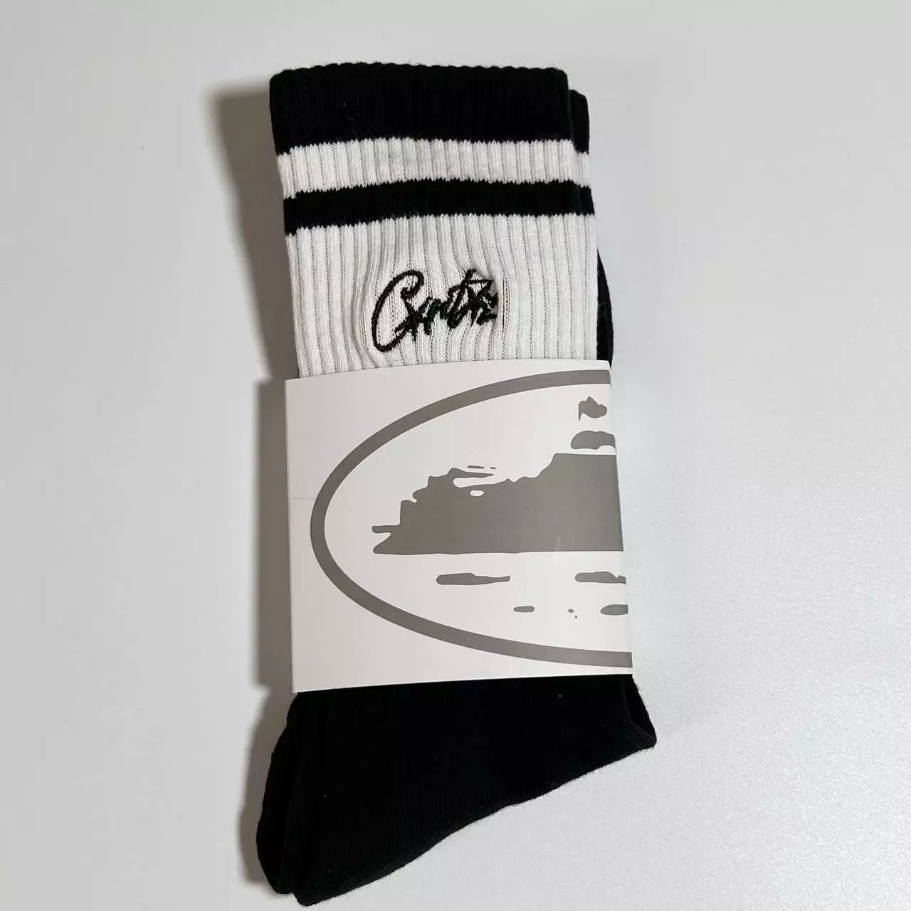 Cactus Jack Crew Socks Black / White - 7