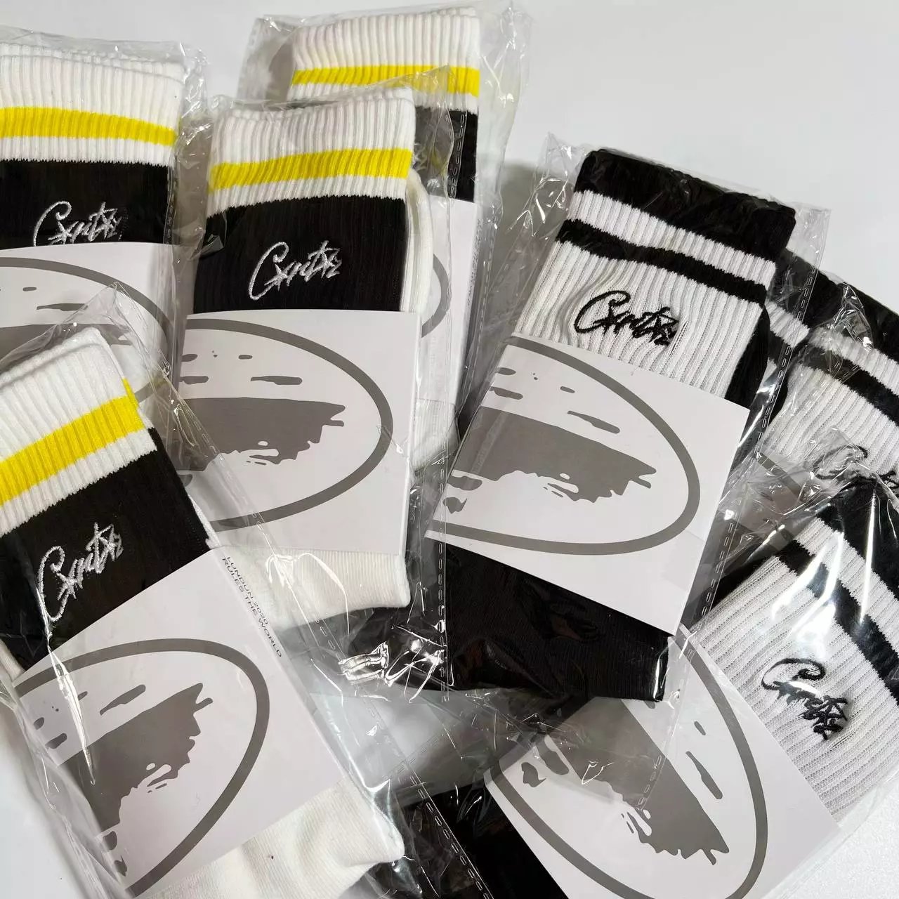 Cactus Jack Crew Socks Black / White - 3