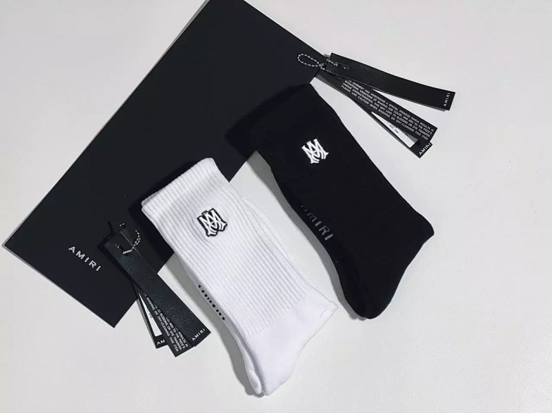 AMIRI-2023 M embroidery towel socks