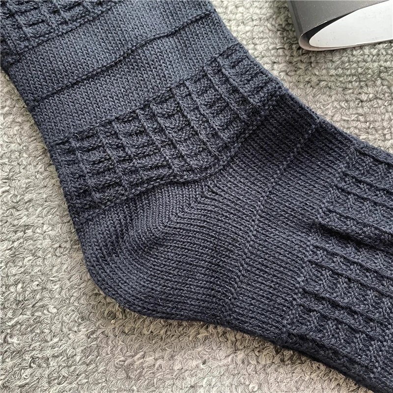 Burberry Signature Embroidered Ribbed Socks Black - 4