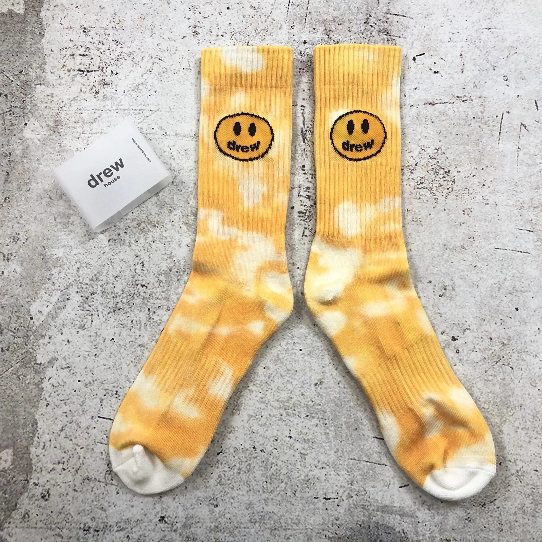 现货 Drewhouse Socks笑脸袜比伯同款 INS热款纯棉薄款长筒袜子 14
