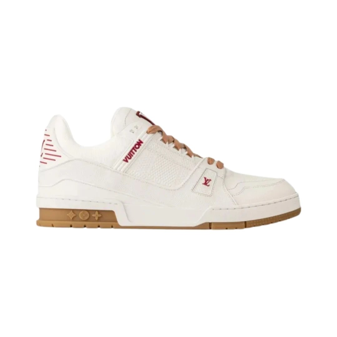 Leather Beige White