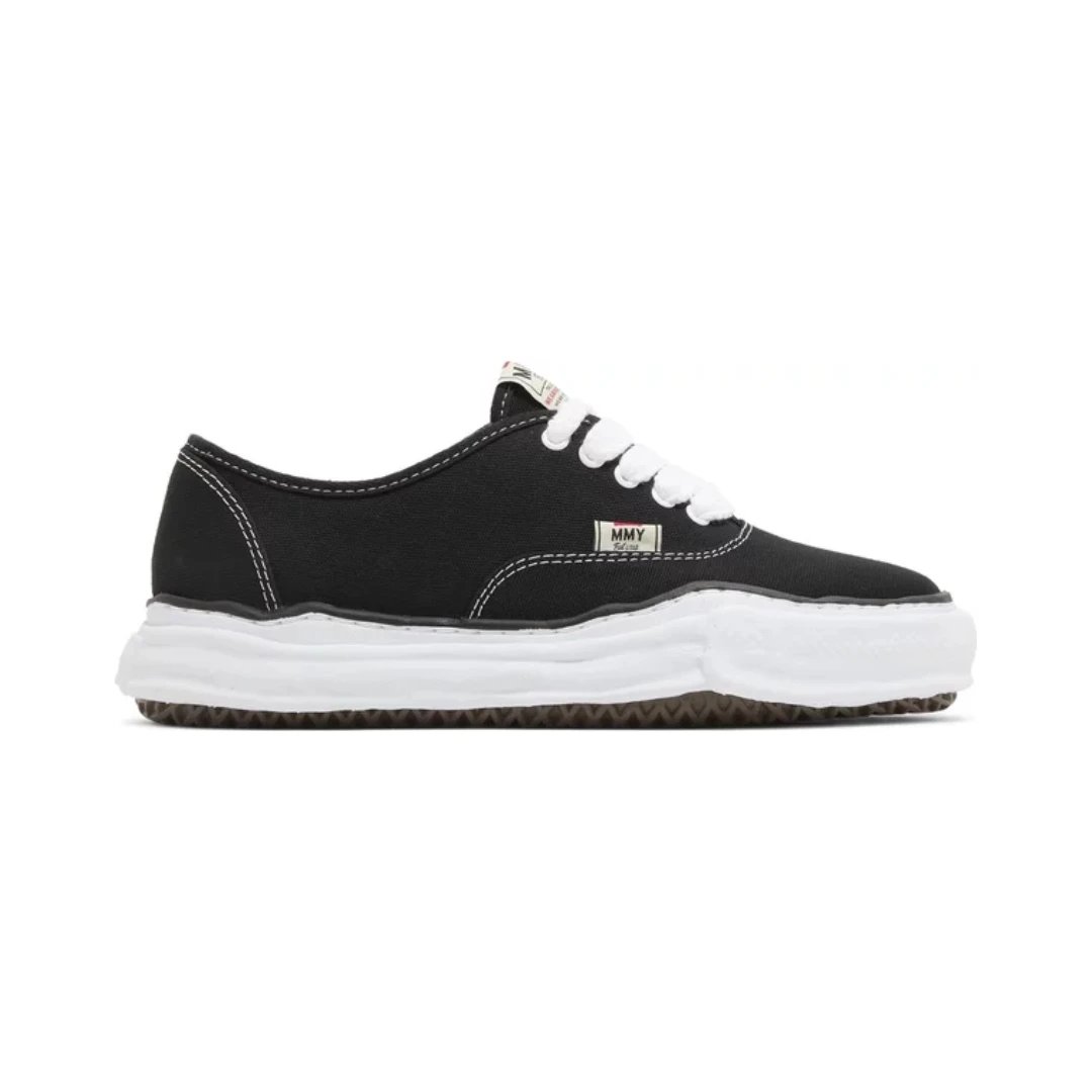 Unbranded Sneakers Low-top canvas with layered distressed rubber sole — Baker Canvas Black