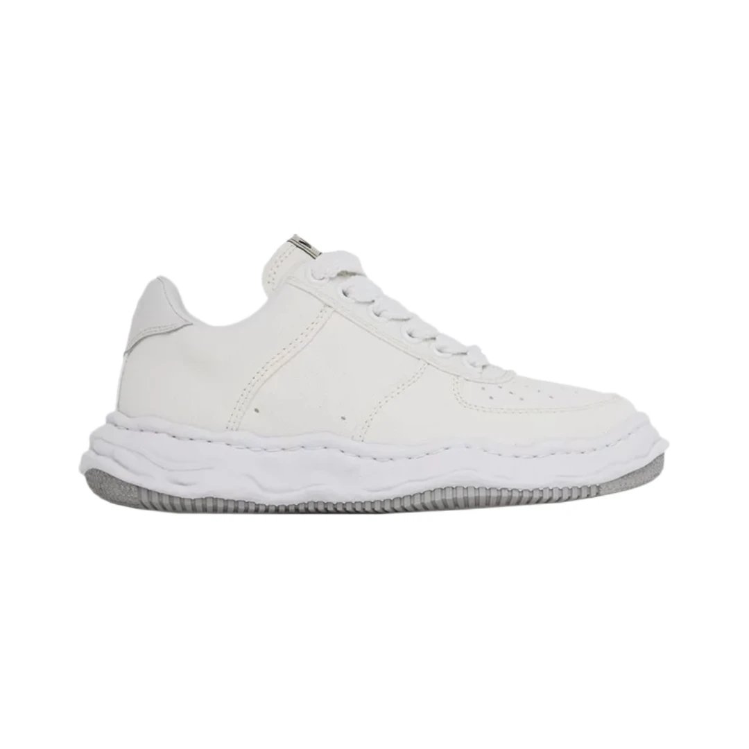 Unbranded Sneakers Low-top canvas with layered distressed rubber sole — Wayne Leather White