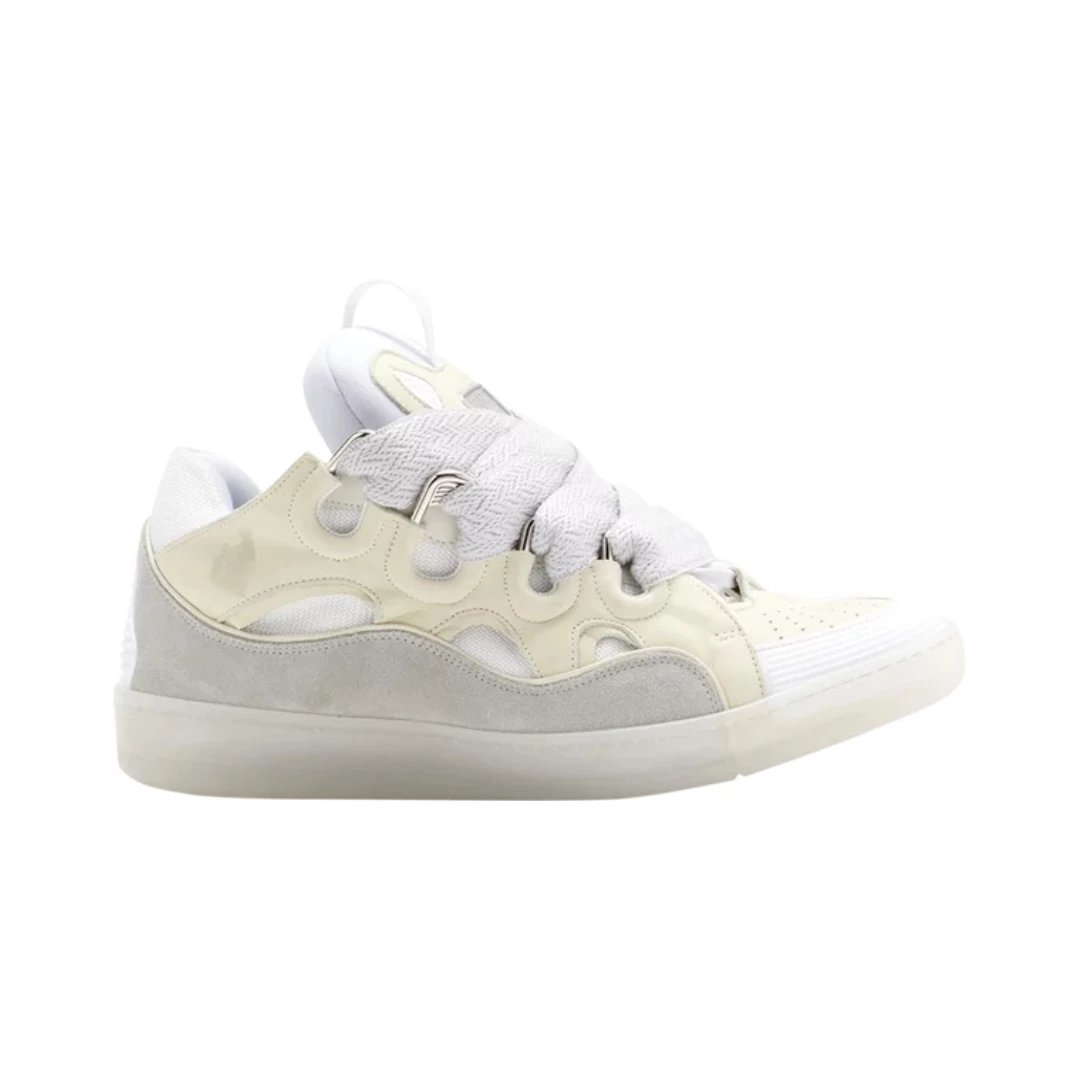 Lanvin Sneakers Curb low-top with oversized laces — Beige 2.0