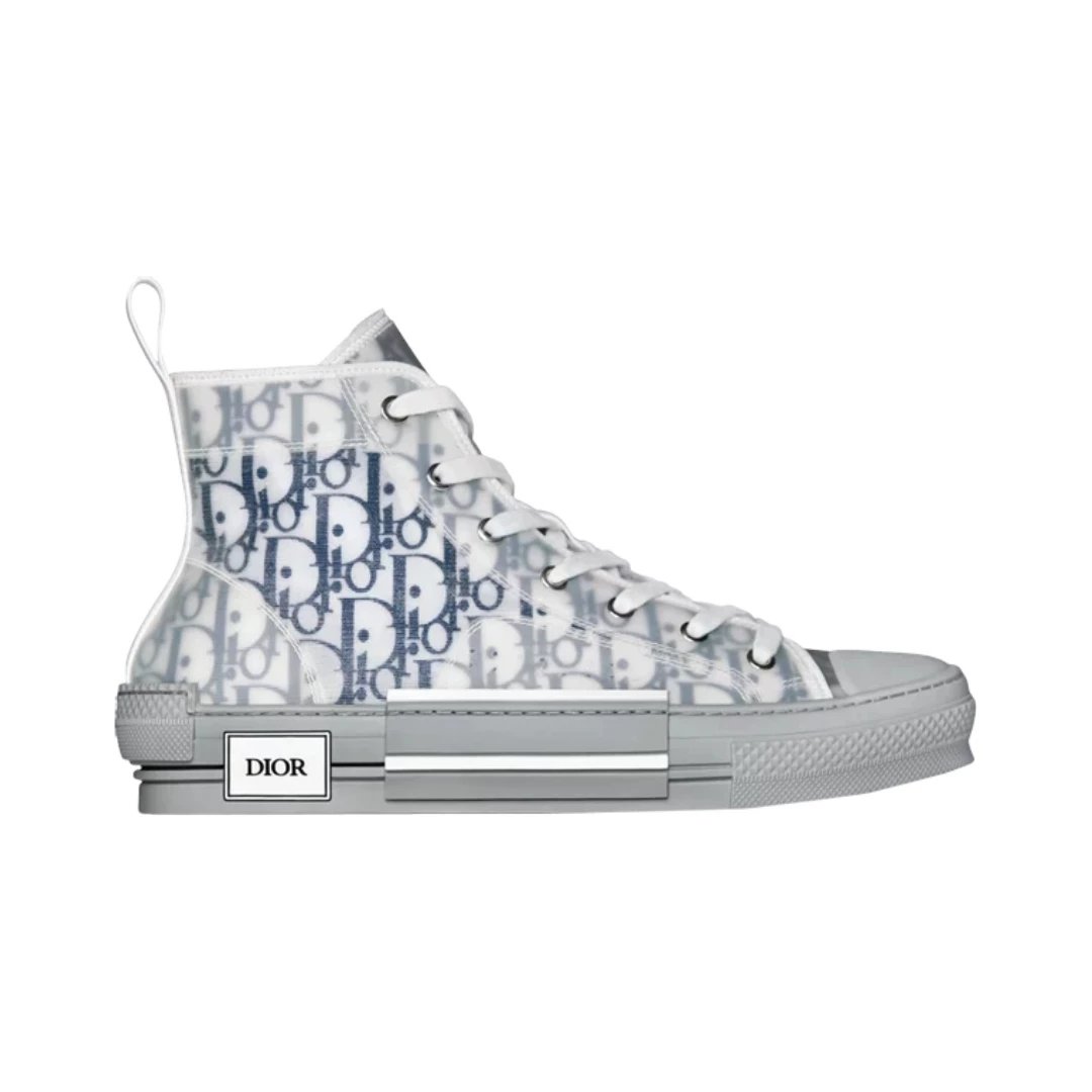 Dior Sneakers B23 High-Top — Dior Oblique - Blue Grey