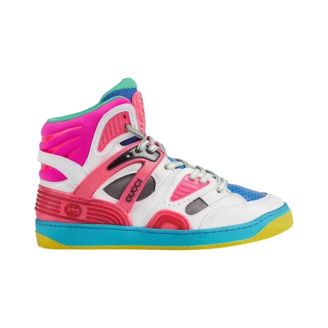 Gucci Sneakers Basket low-top — High White Pink Blue