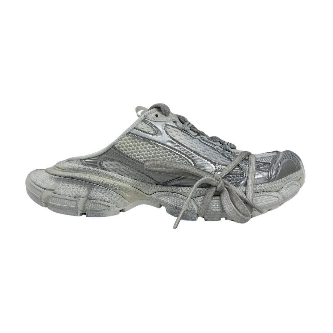 Balenciaga Slippers Track Mule — 3XL White Silver