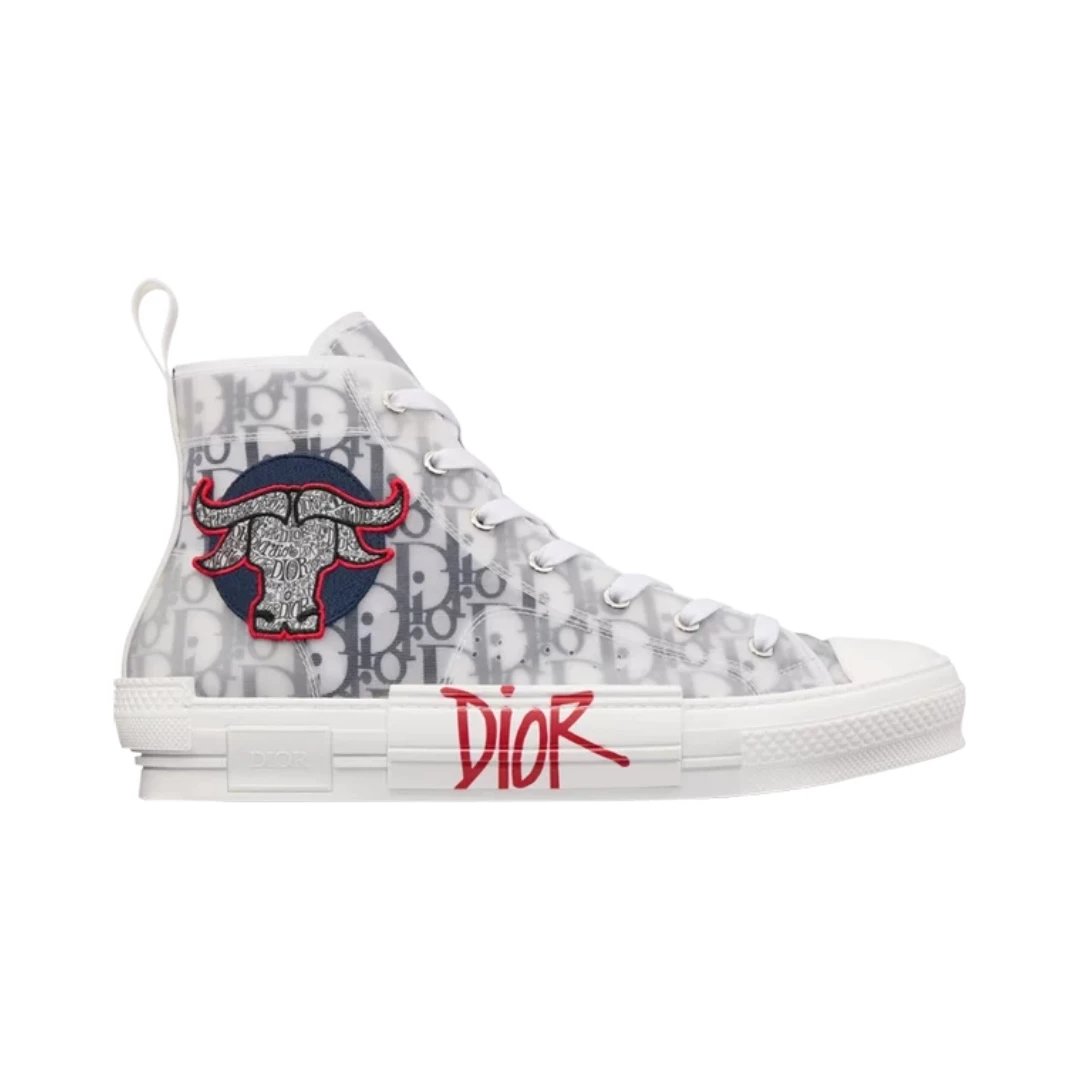 Dior Sneakers B23 High-Top — Ox Head Embroidery Patch