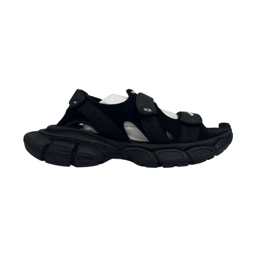 Balenciaga Slippers Track Mule — 3XL Sandals Black