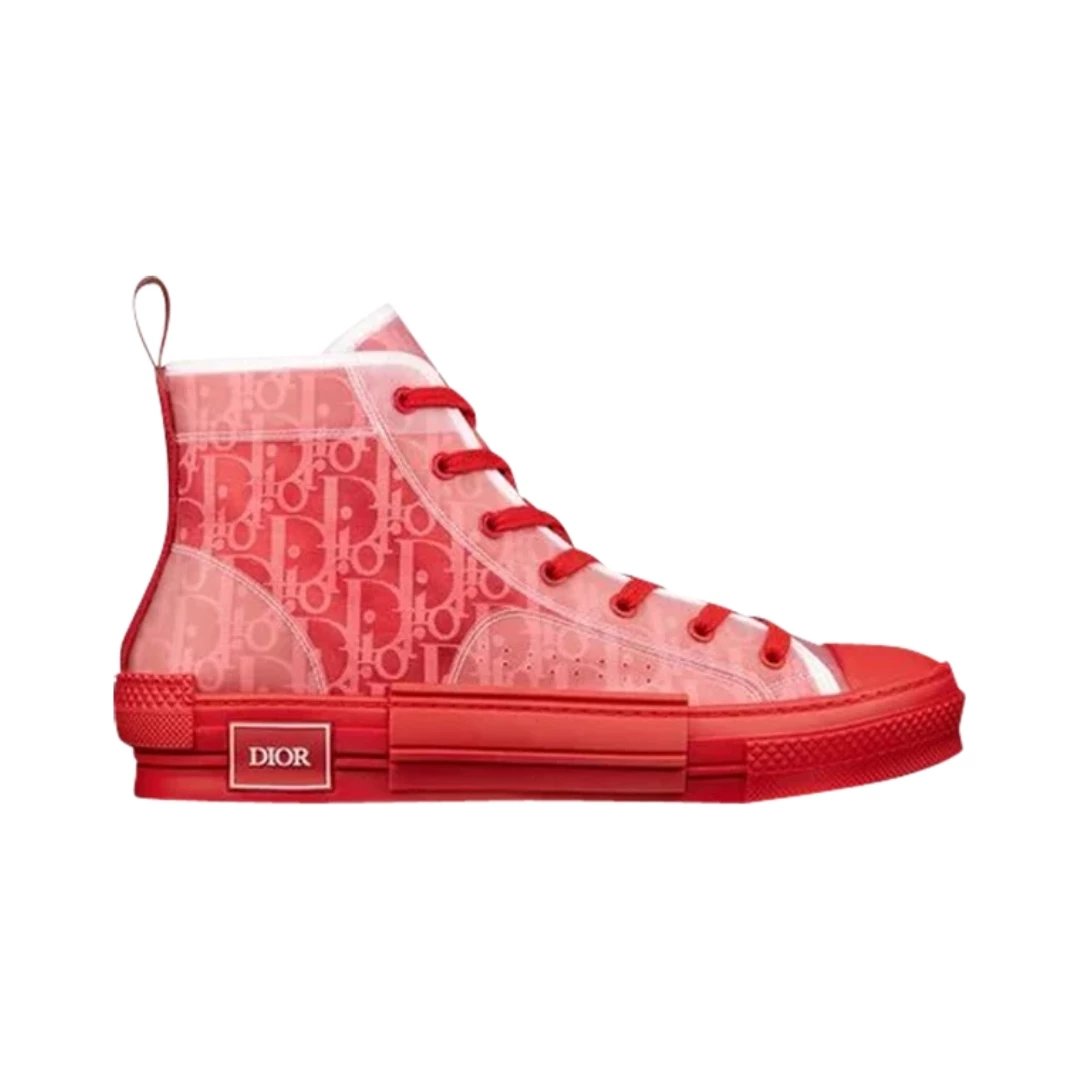 Dior Sneakers B23 High-Top — Dior Oblique - Red