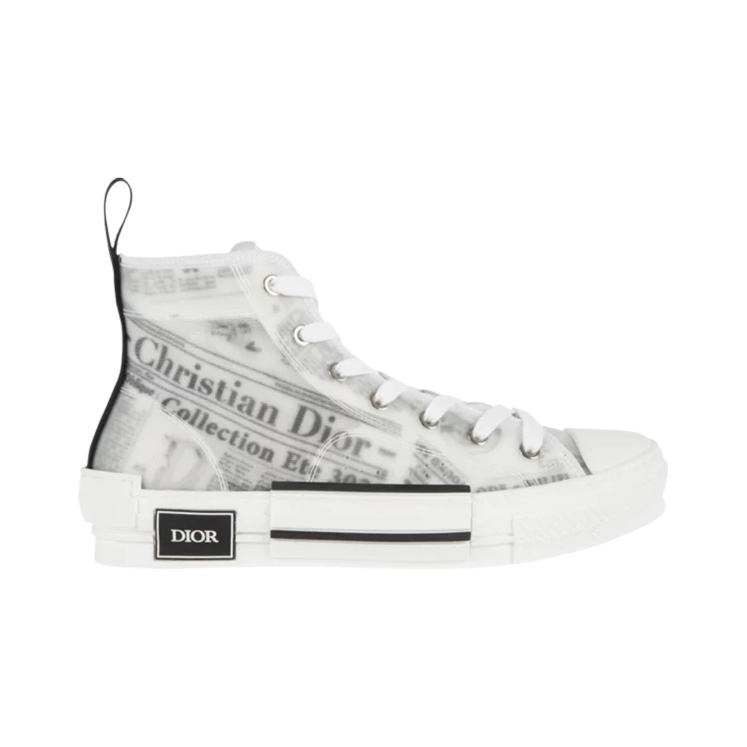 Dior Sneakers B23 High-Top — Newsprint