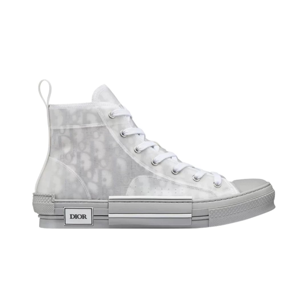 Dior Sneakers B23 High-Top — Dior Oblique - Reflective Grey