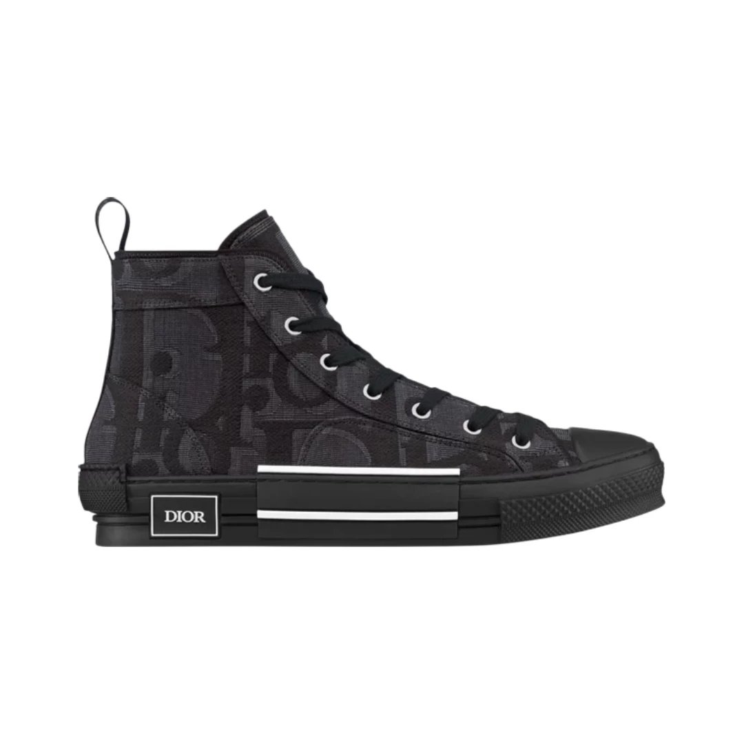 Dior Sneakers B23 High-Top — Maxi Dior Oblique - Black