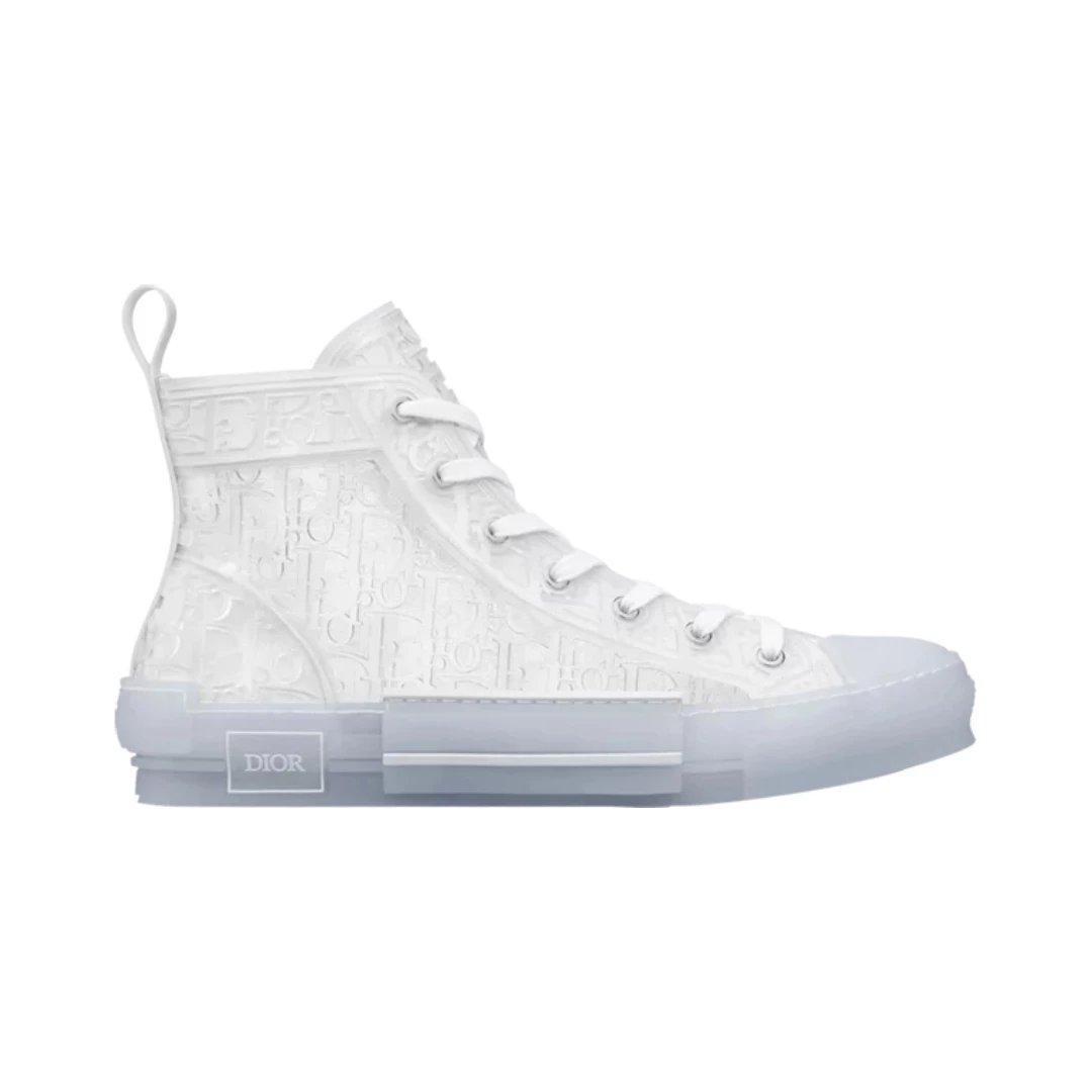 Dior Sneakers B23 High-Top — Raised Dior Oblique - Transparent White