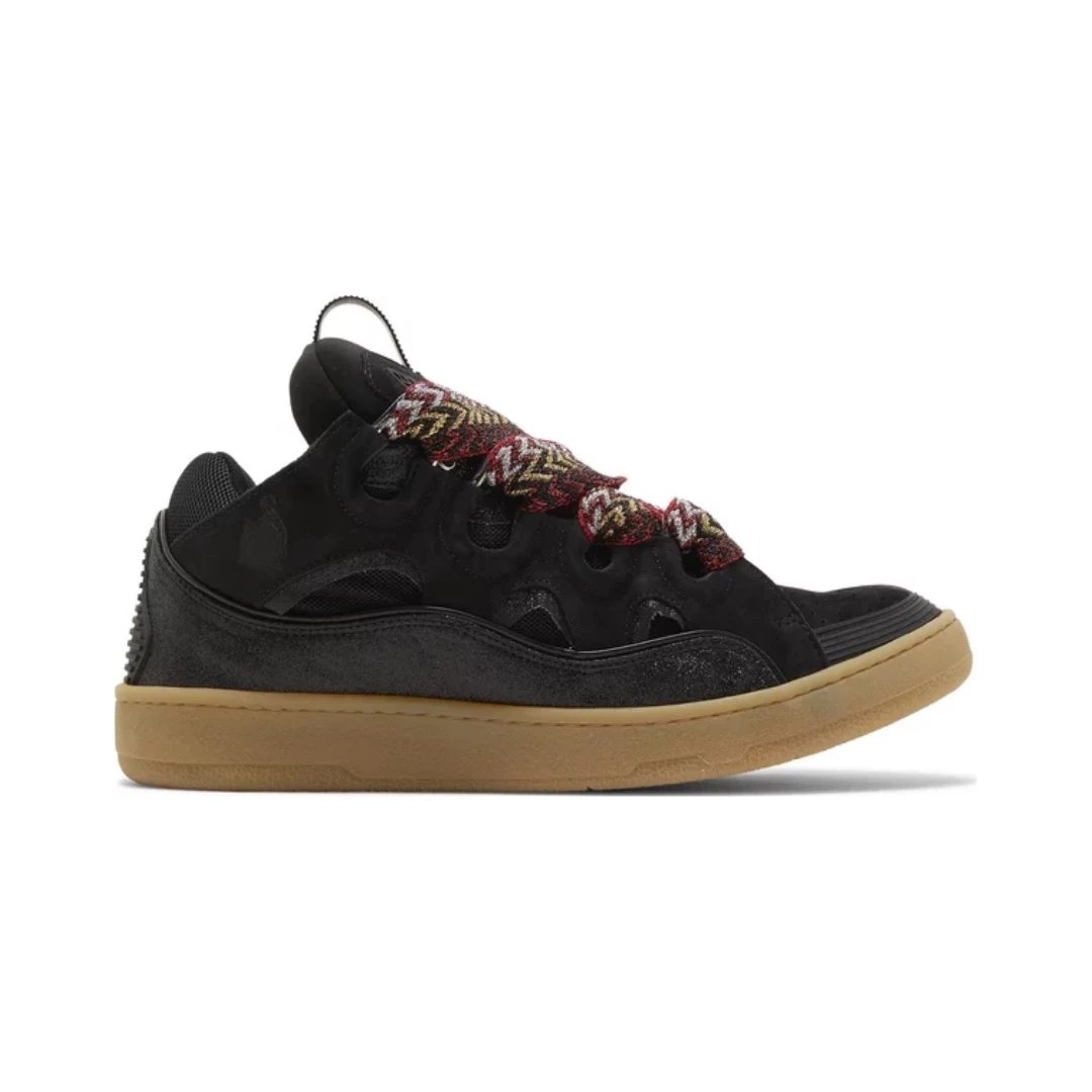 Lanvin Sneakers Curb low-top with oversized laces — Black