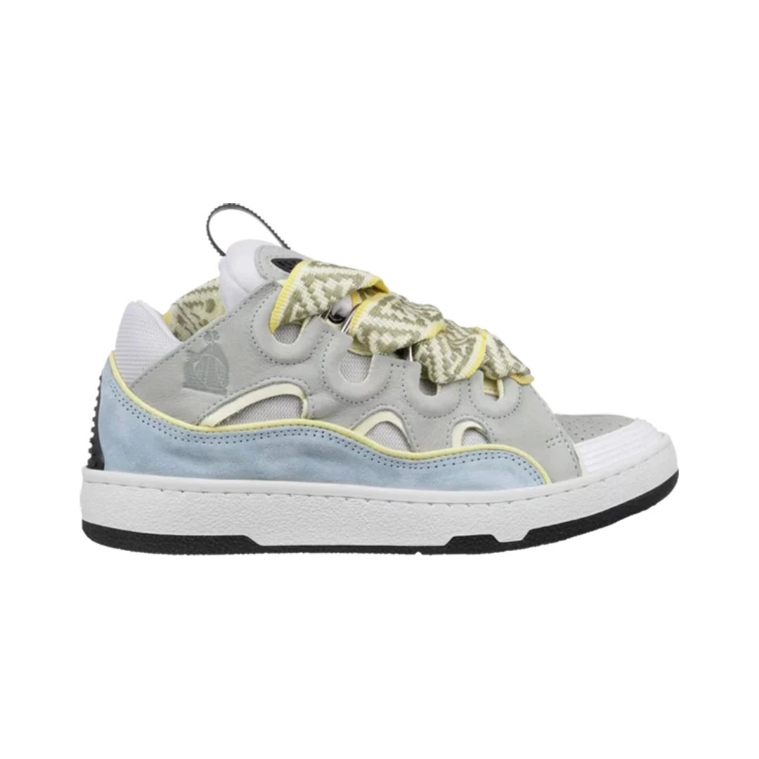 Lanvin Sneakers Curb low-top with oversized laces — Blue Grey 2.0
