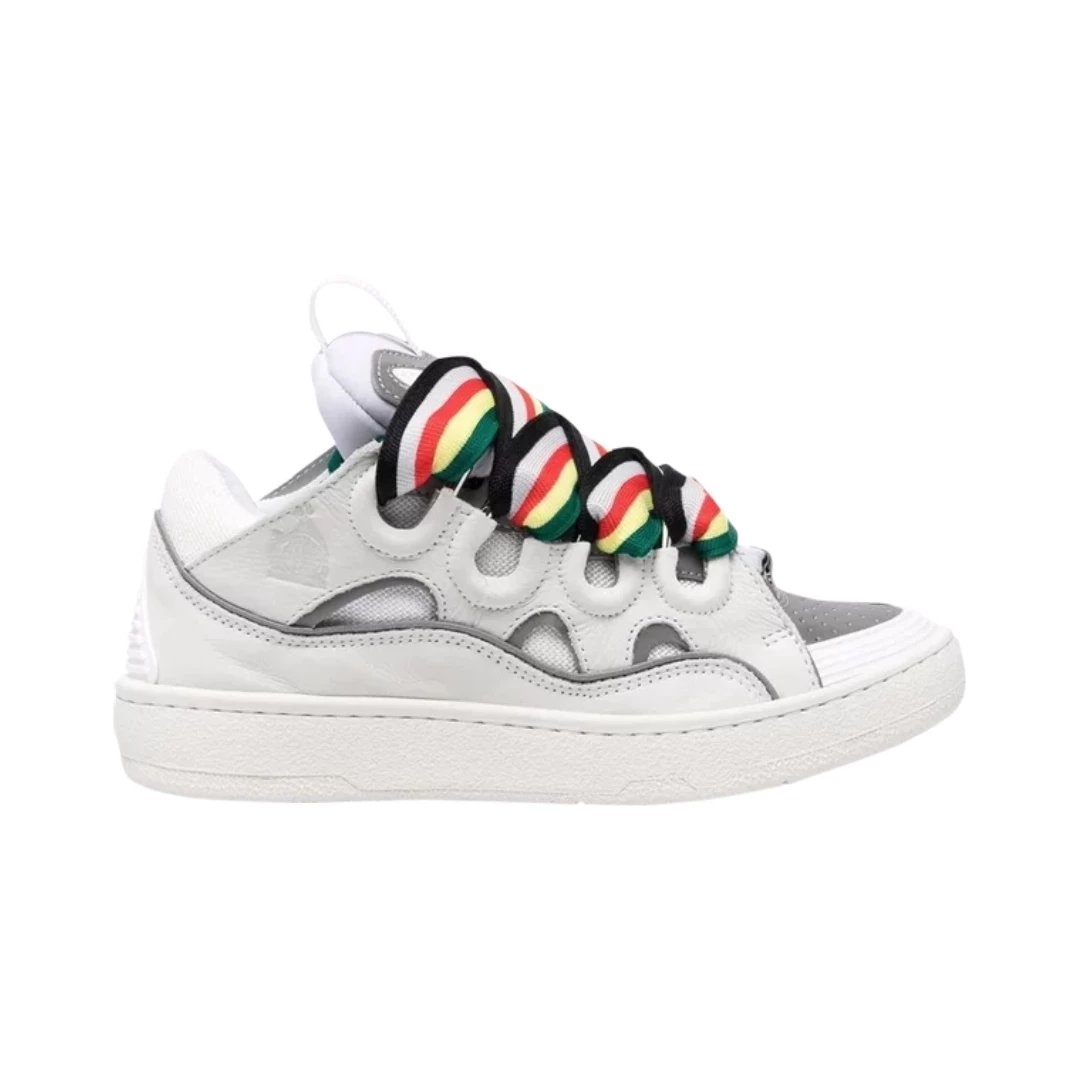Lanvin Sneakers Curb low-top with oversized laces — White Multi