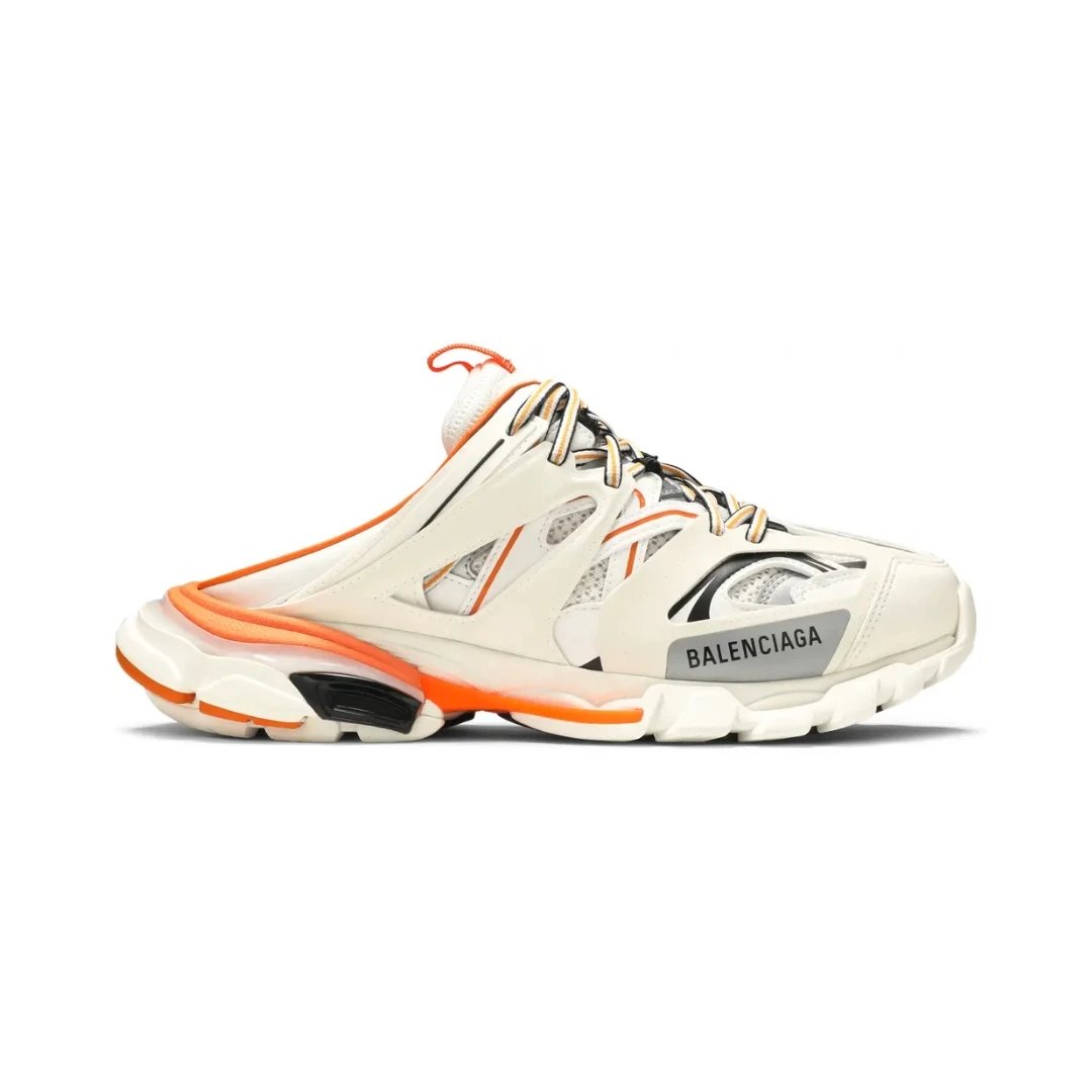 Balenciaga Slippers Track Mule — 3.0 White Orange